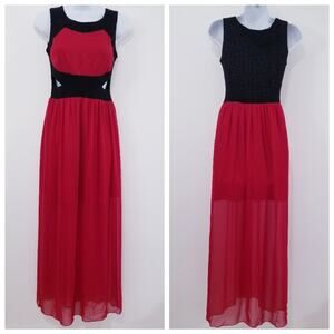 Sweet Storm Colorblock Cutout Maxi Dress